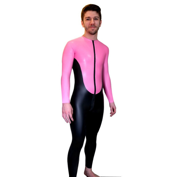 Geo suit with full thru zip